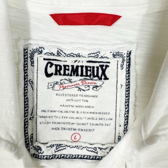 CREMIEUX Men's Large Lightweight Slub Cotton Collared Short Sleeve Polo shirt - Picture 6 of 6